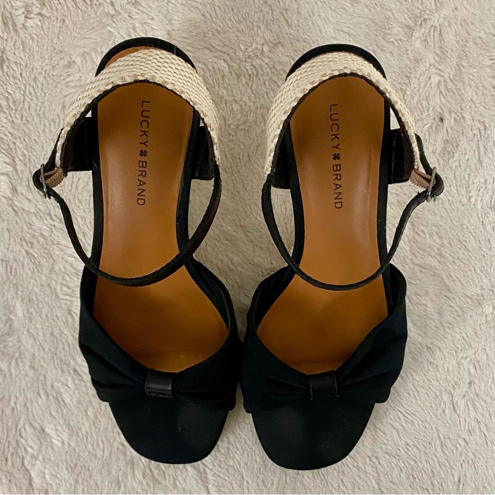 Lucky Brand Macrimay Espadrille Wedge Sandals Women’s Size 7M - Picture 6 of 10